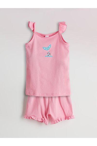 LC Waikiki Printed Baby Girl Undershirt and Shorts 2 Pack