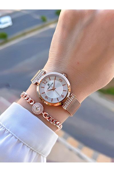 Daniel Klein Steel Cord 30 Mt Water Resistant Women Wrist Watch+Bracelet Byn.13966.5