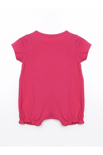 LC Waikiki Crew Neck Printed Baby Girl Jumpsuit