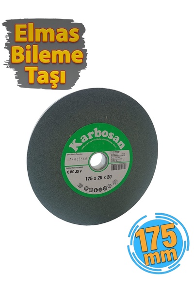 Karbon Karbosan 175 mm Taşlama Bıçak Bileme Taşı Taş Motoru 175X20X20 mm 80 Kum