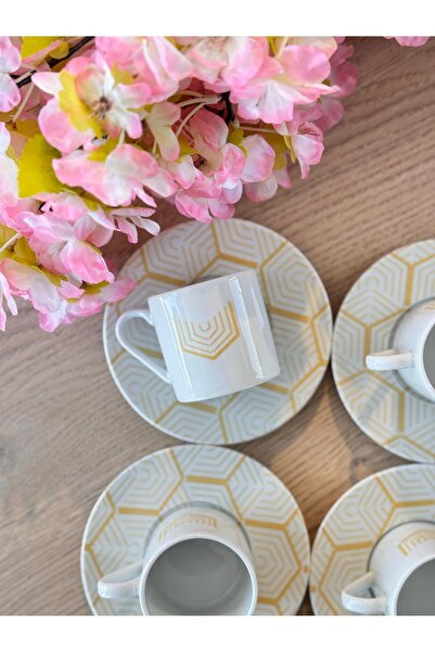 Porland Tamina Desen6 4 Piece Coffee Cup for 2 Persons 90Cc