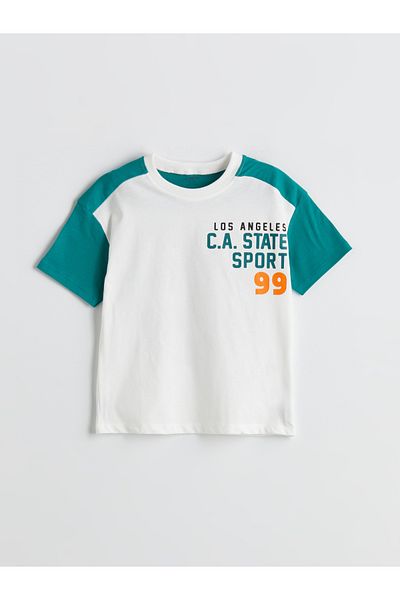 LC Waikiki Crew Neck Text Printed Boys' T-Shirt