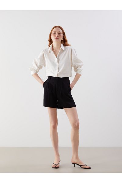 LC Waikiki Standard Fit Linen Blend Women's Shorts