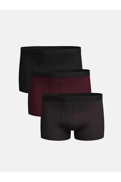 LC Waikiki Standard Fit Cotton Flexible Ανδρικό Boxer 3 τεμαχίων