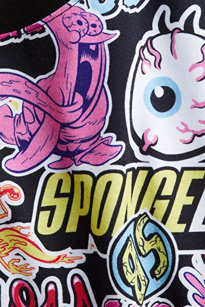 H&M Baskı Motifli ve Pamuklu Tişört