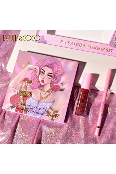 Flippy Makeup Set, Kevin & Coco, 28 Colors, Eyeshadow, Lipstick, Brush and Pencil