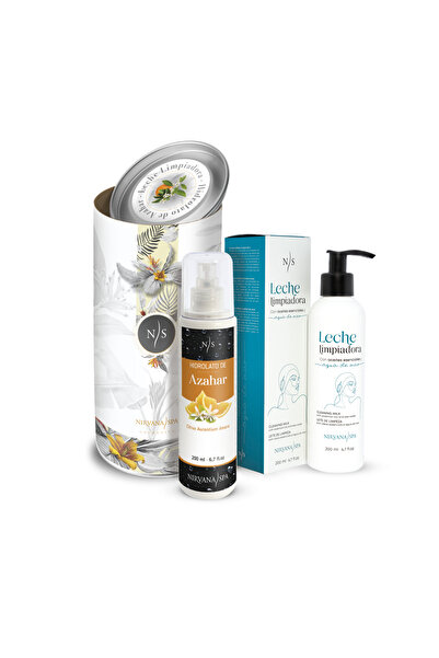 OEM Pachet ingrijire faciala, Lapte demachiant 200 ml + Hidrolat de floare de portocal 200 ml, Nirvana