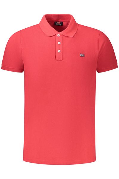 Norway Men's Simple Polo Shirt With Logo, Red