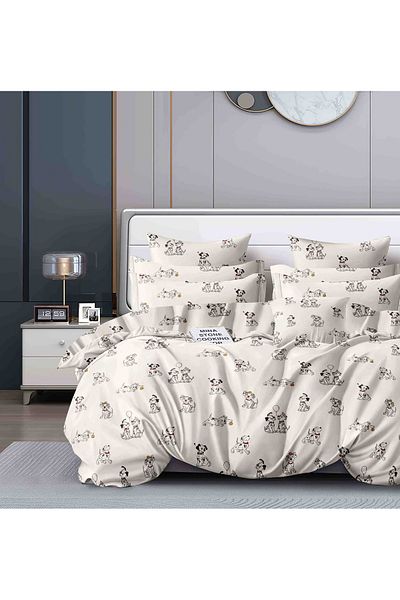 CHIRASO CHIRASO FINET 4-Piece Bedding Set, 1 Person, Fitted Sheet 155x230 cm, Cheerful and Colorful Print