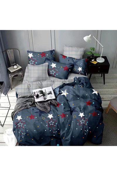 CHIRASO Lenjerie CHIRASO FINET 4 Piese, 1 Persoană, Cearceaf 155x230 cm, Imprimeu Vesel si Colorat