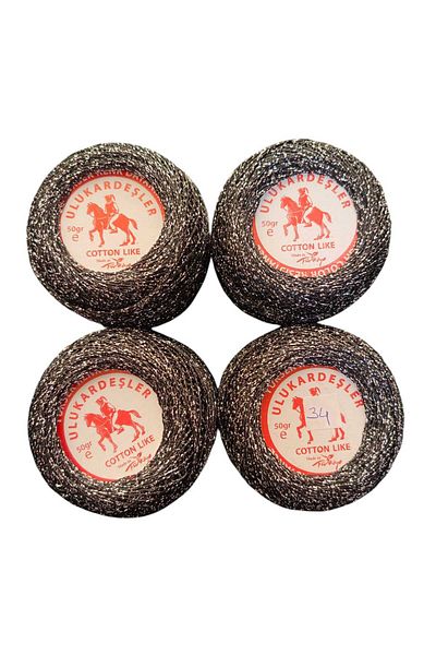 PeriStore Ulukardeşler 50 Gr Mercerized Punch Yarn Set of 4