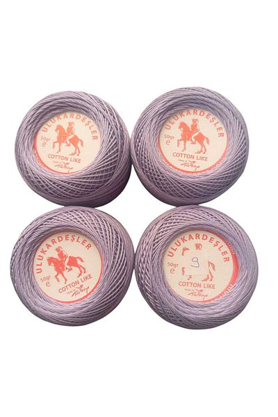 PeriStore Ulukardeşler 50 Gr Mercerized Punch Yarn Set of 4