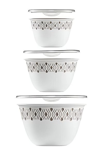 Stefanplast 3-Piece Tosca Multipurpose Plastic Bowl with Lid
