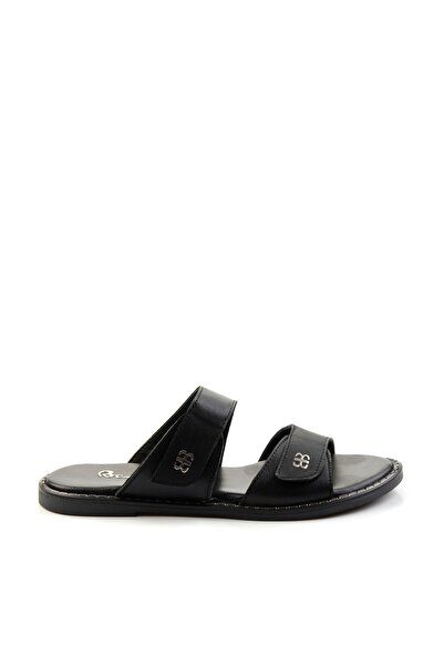 Bambi Siyah Leather Kadın Terlik K04073102003