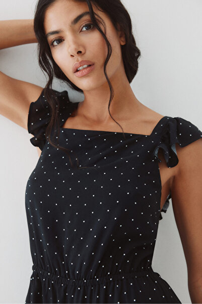 H&M Arkası Bağcıklı Tulum