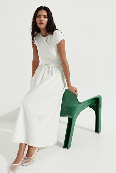 H&M Kısa Kollu Maksi Elbise