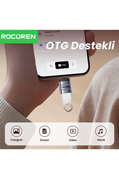 Genel Markalar Type-C to USB 3.2 5Gbps OTG Çevirici Dönüştürücü Adaptör_Trendauraa