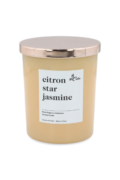 Celia شمعة زجاجية برائحة الياسمين من سيترون ستار، 14 أونصة