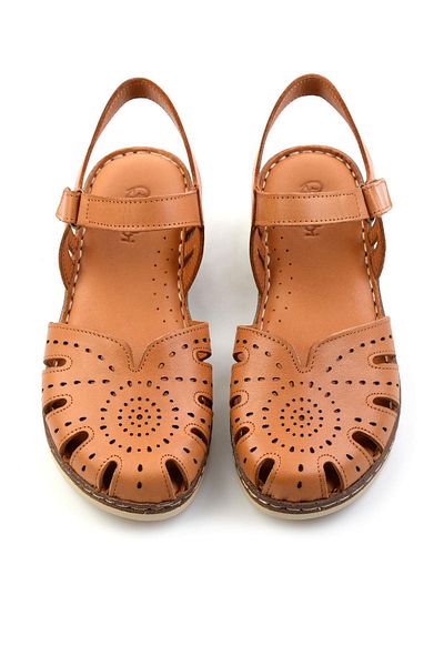 Bambi Taba Leather Women's Sandals K05907120403
