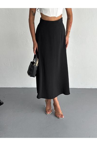 Zula Moda Fusta Midi de vară – Fermoar lateral, potrivită pentru hijab