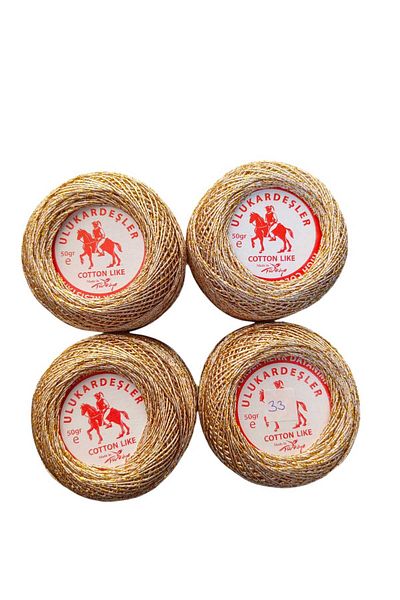 PeriStore Ulukardeşler 50 Gr Mercerized Punch Yarn Set of 4