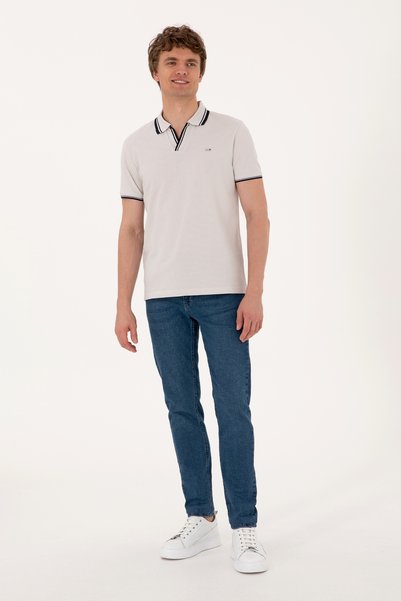 U.S. Polo Assn. Men's Slim Fit Crew Neck Light Gray T-Shirt 50306872-Vr001
