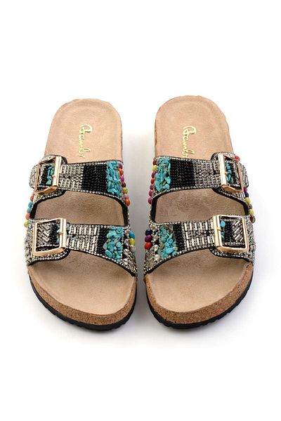 Bambi Black Women's Slippers K04678080687