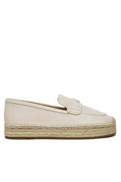 Coach Espadrile bej pentru femei COACH-CR045 CHK CHALK
