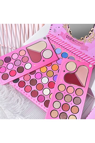 Flippy Makeup Kit Kevin&Coco, Princess Palette, 79 Colors, Eyeshadow, Lipstick, 19.7x20x2 Cm