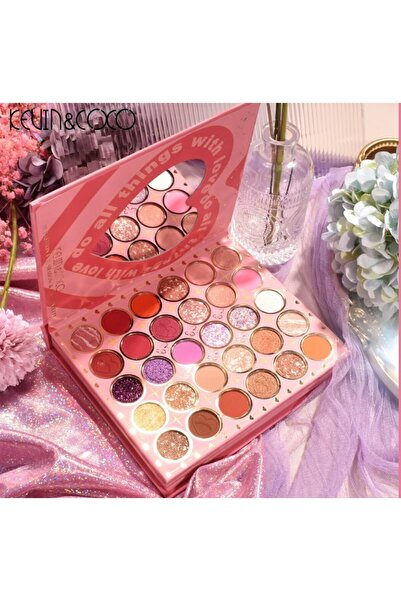 The Hub Paleta farduri Kevin&Coco, 72 culori, stil carte, 3 straturi, pudră compactă, clasic, Multicolor