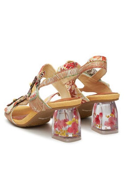 LAURA VITA Sandale damă multicolore LAURA VITA-FRAMBOISEO 26 CAMEL