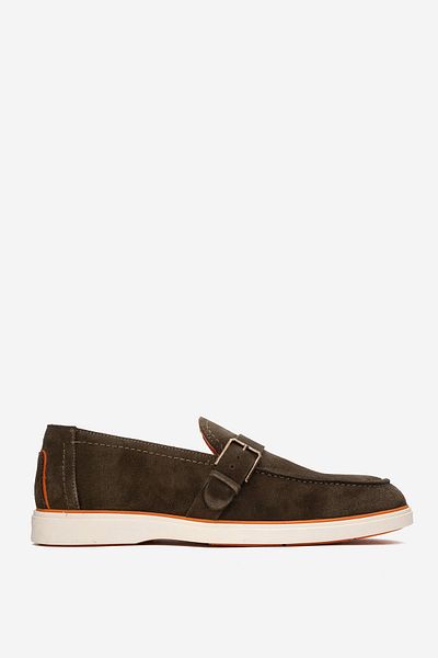 Dericlub DERİCLUB Ανδρική ελαφριά πόρπη με λεπτομέρεια Loafer Real Suede Leather CR 2406 KHAKI