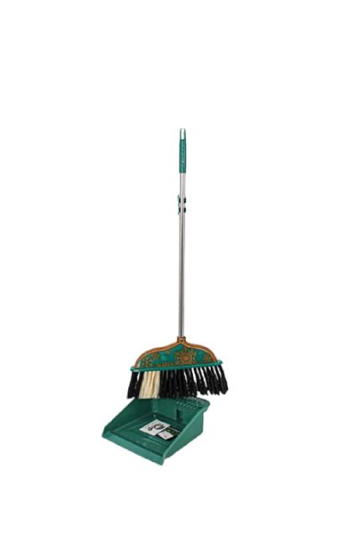 rexa Lightweight Dustpan & Brush Combo for Everyday Cleaning Green