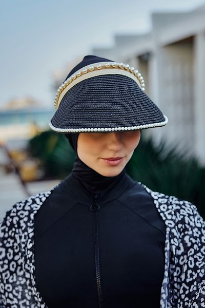Remsa Mayo Слънцезащитен визьор с перлена прежда RŞ-2088 Black01