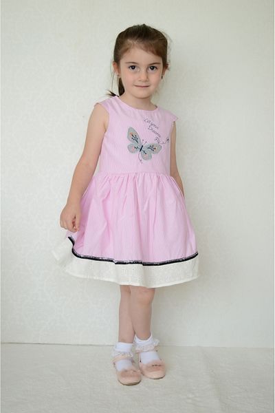 Sevimli Rochie pentru fete Rochie de vara brodata cu fluturi