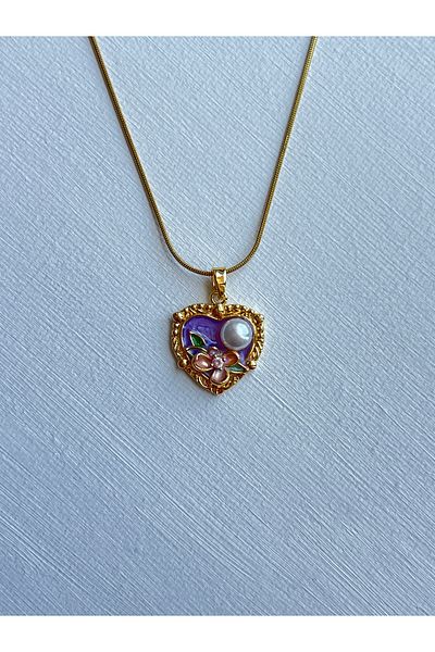 Lavienta Steel Art Necklace with Real Pearl
