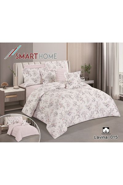 smart home Luna Printed Bedspread 8 Pieces 100% Cotton