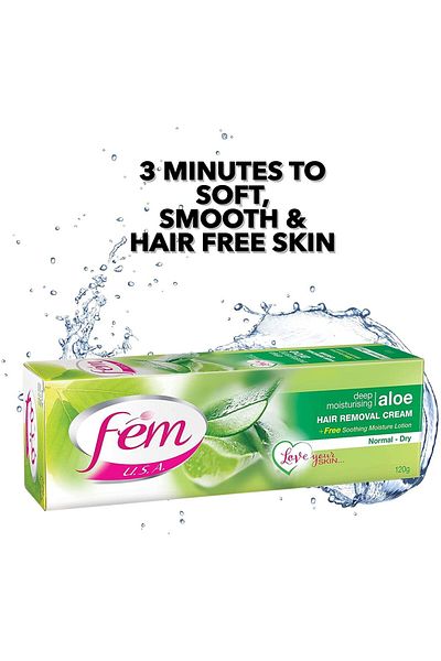 Fem USA Hair Removal Cream with Aloe Vera For Deep Moisturizing