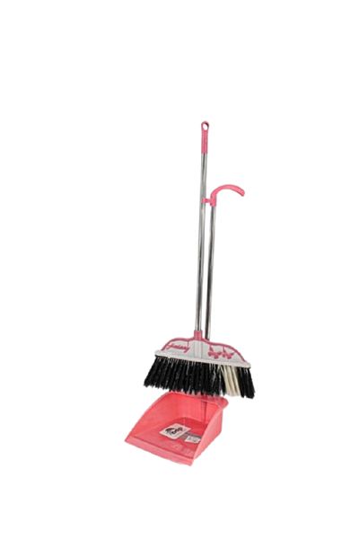 rexa Lightweight Dustpan & Brush Combo for Everyday Cleaning Pink