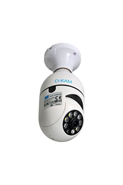 O-KAM 2MP WiFi Ampul Kamera Gece Renkli Döner Başlıklı Çift Ses SD Destekli Tak Çalıştır