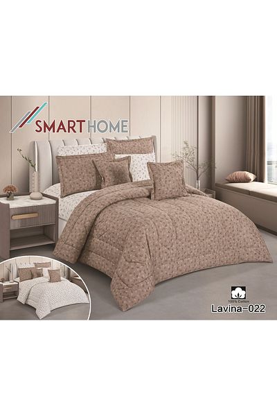 smart home Luna Printed Bedspread 8 Pieces 100% Cotton