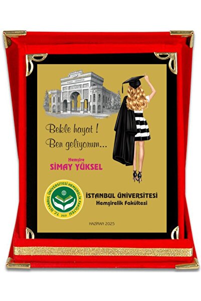 SimArt Concept Üniversite Mezuniyet Plaketi-Kişiselleştirilebilir BAY TRPL1068