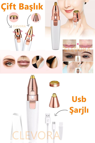 Vemora Kaş Bıyık Alma Epilatörü -Yüz Epilatör- Kıl Kaş Bıyık Tüy Alma Aleti- ...