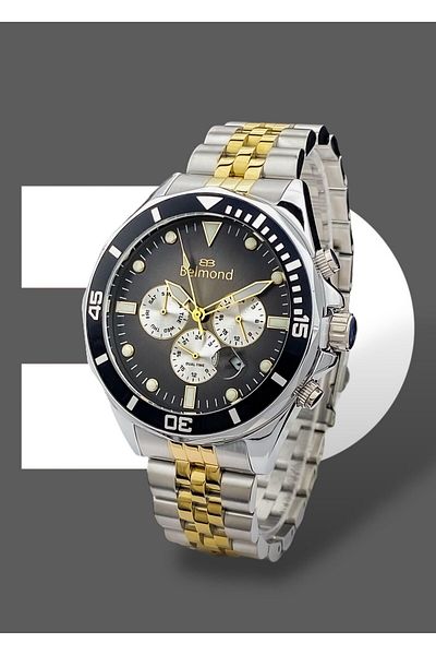 Belmond Original 2 Years Warranty Functions Active 5 Atm Waterproof Steel Band Men Wristwatch