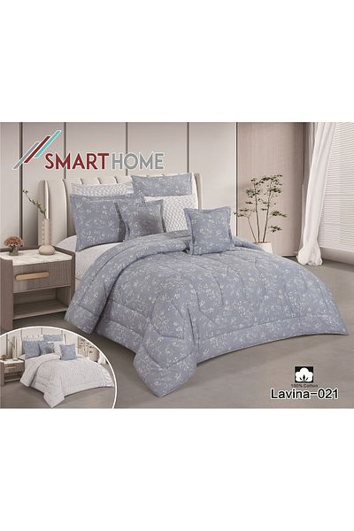 smart home Luna Printed Bedspread 8 Pieces 100% Cotton