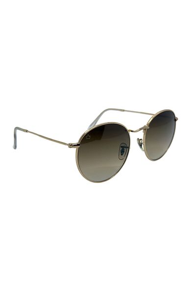 Brooks Bs1412 C4 Brown Unisex Mineral Glass Round Sunglasses