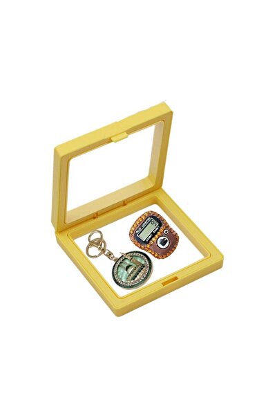 huitich Islamic Digital Tasbeeh Counter & Madina Keychain Gift Set Orange / Yellow