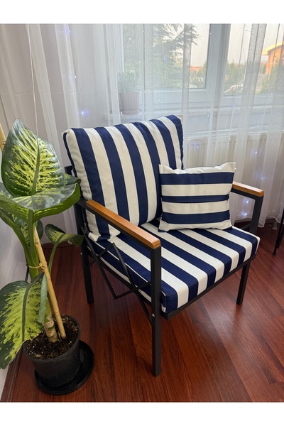 MADAMİNCİ Balkon bahçe çay seti minder kılıfı 4 adet sırt 4 adet alt 55/60 öl...