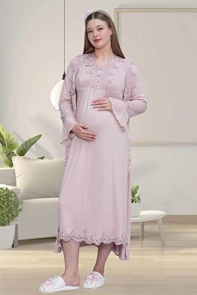 Lohussa Γυναικείο Dusty Rose Ruched Ειδικού Σχεδιασμού Μακρυμάνικο Βαμβακερό ...