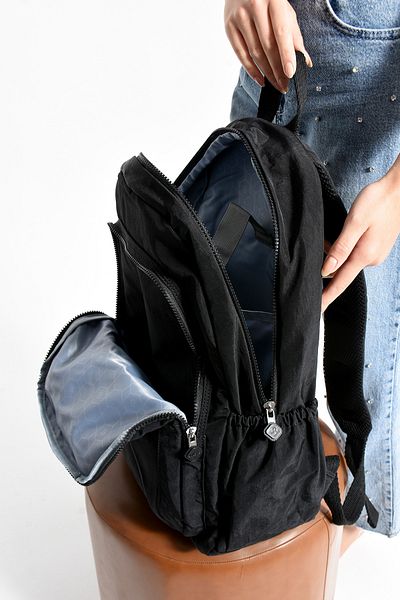 Just Polo Unisex Waterproof Imported Crinkle Fabric School Business and Travel Backpack with Laptop Compartment